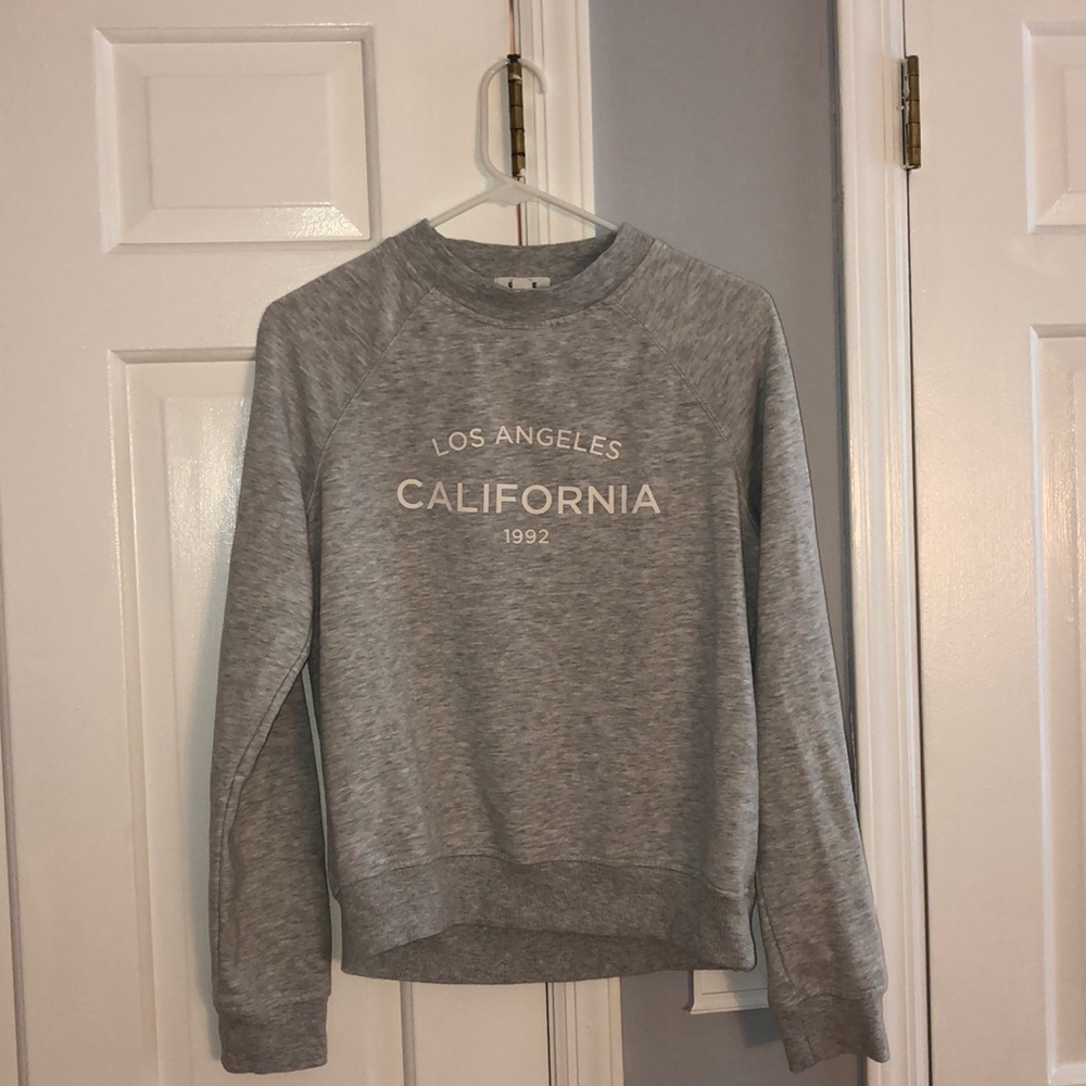 Gray crew neck